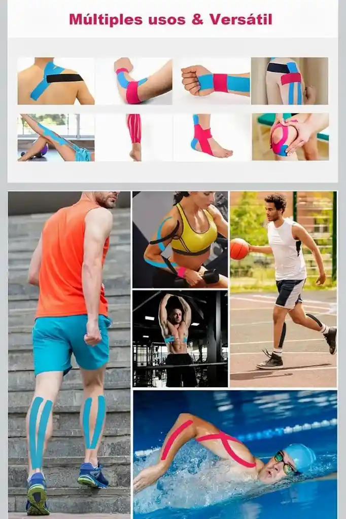 Cinta Elastica Kinesiológica Terapéutica Soporte Deporte
