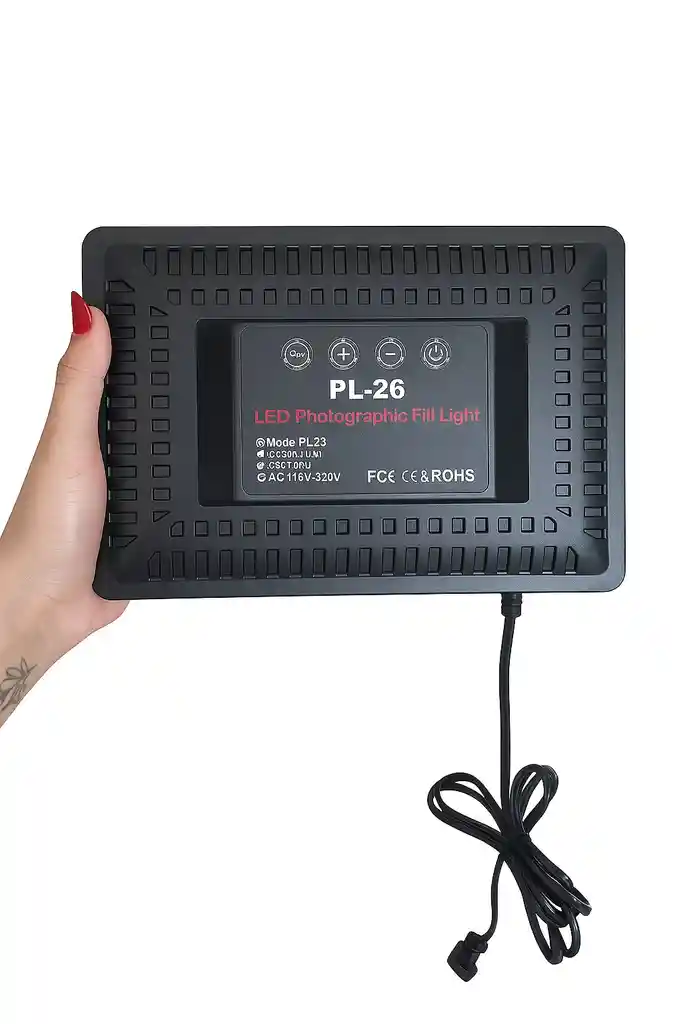 Panel Luz Led Profesional 26cm Con Tripode Y Control Pl-260