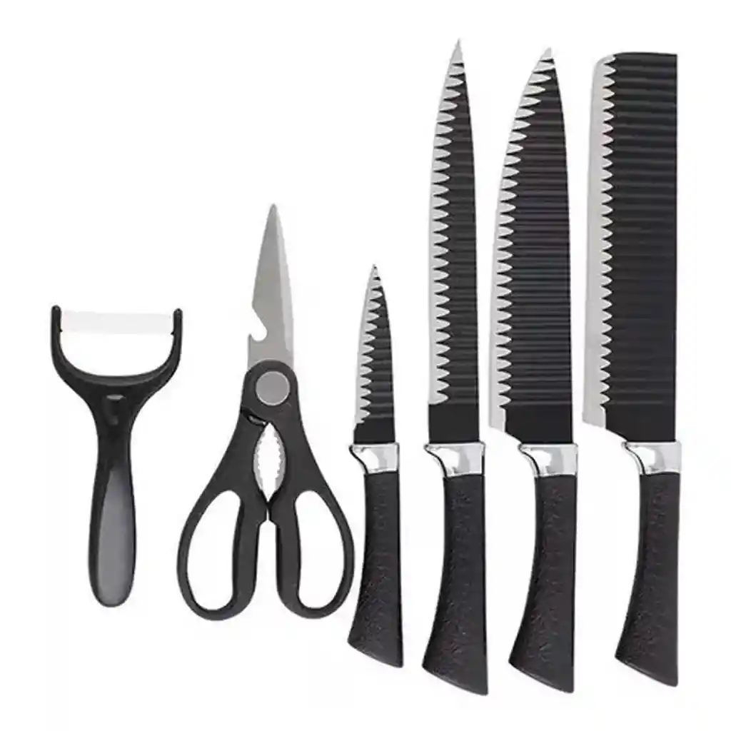 Set De 6 Cuchillos De Cocina