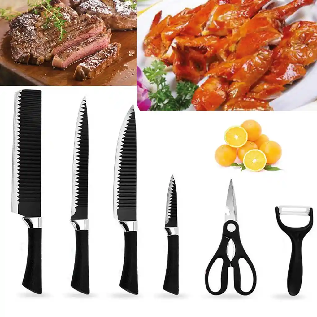 Set De 6 Cuchillos De Cocina