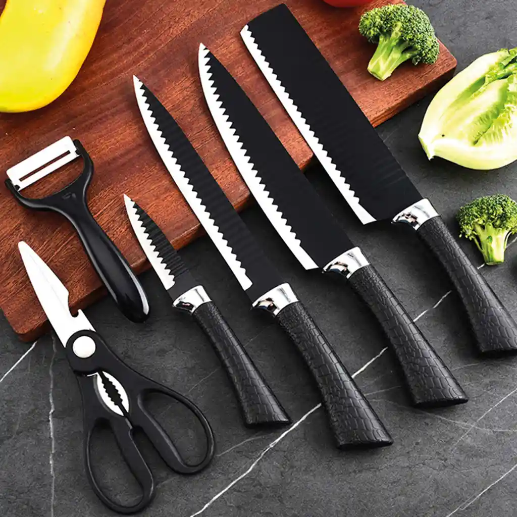 Set De 6 Cuchillos De Cocina