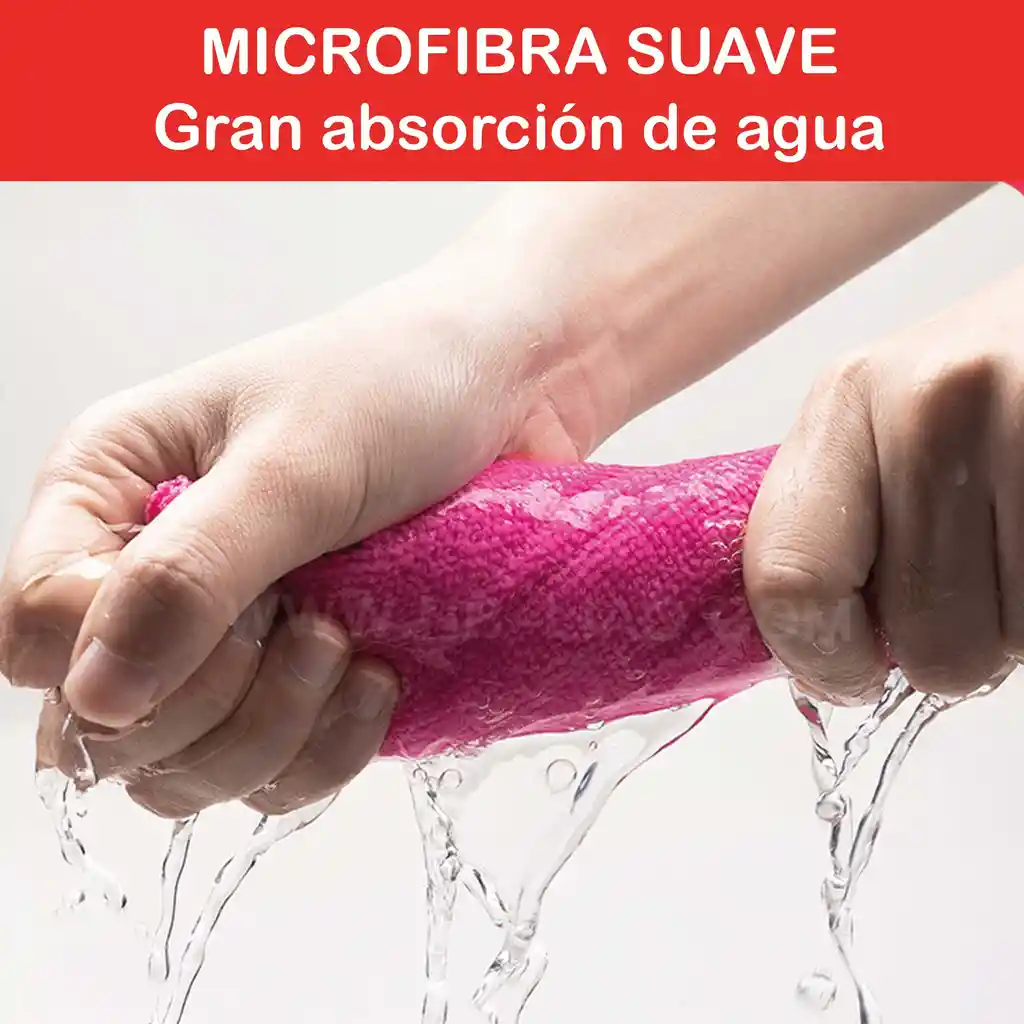 Set De 12 Paños Micro Fibra 30 X 30 Cm