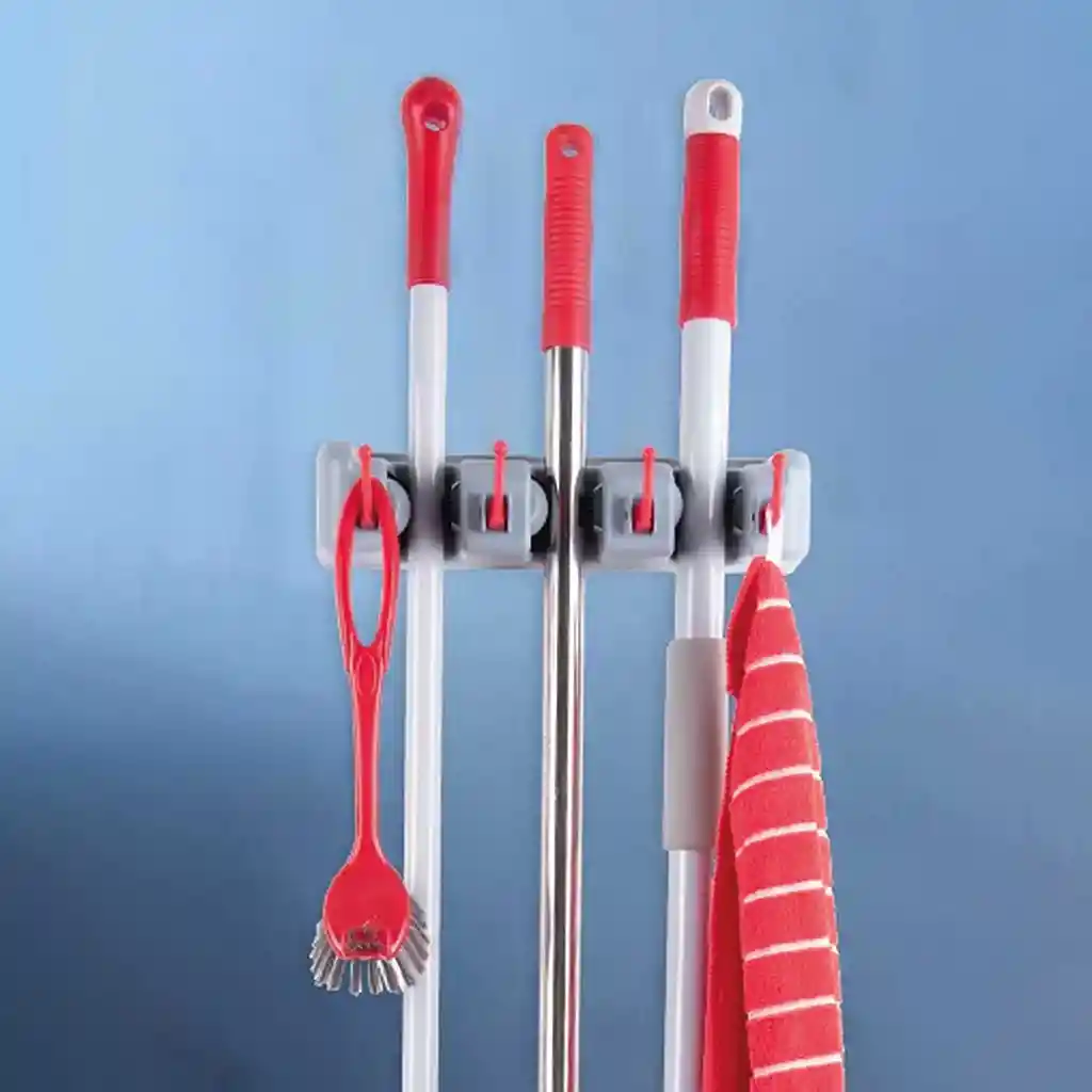 Soporte Para Traperos Y Escobas 5 Puestros