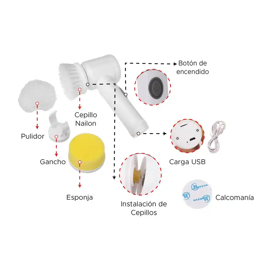 Cepillo De Limpieza Eléctrico