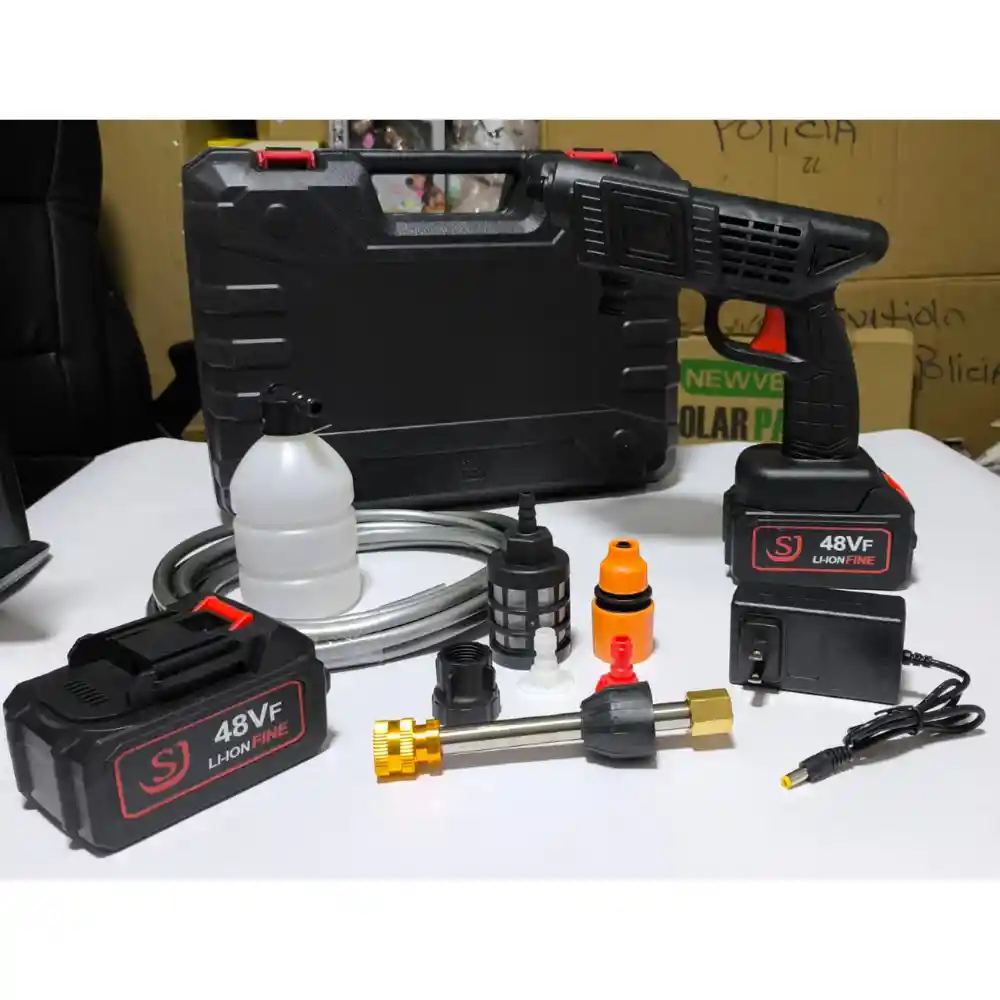 Hidrolavadora Portátil Inalámbrica 2 Baterías 48v Recargable