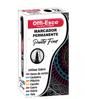Marcador Permanente Offi-esco Oe- 526x 12 Und