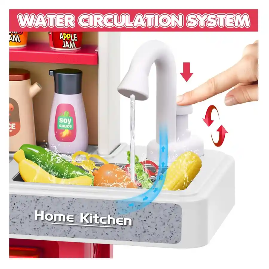 Cocina Infantil De 80 Cm Con Circulación De Agua