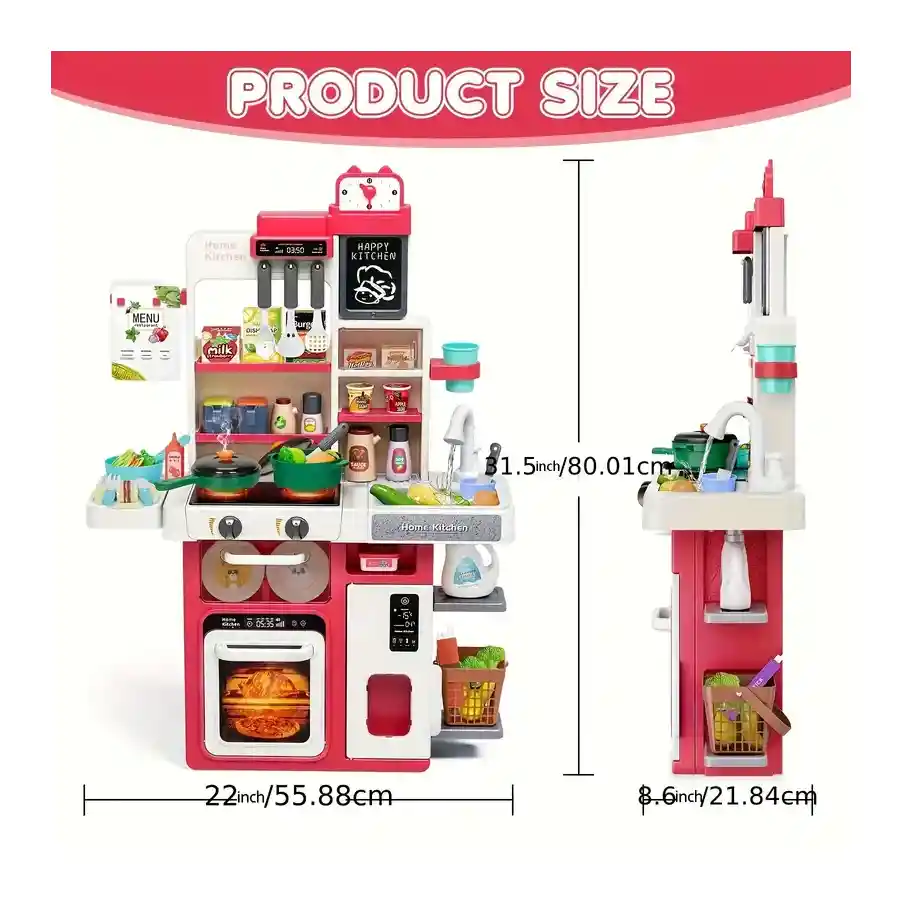 Cocina Infantil De 80 Cm Con Circulación De Agua