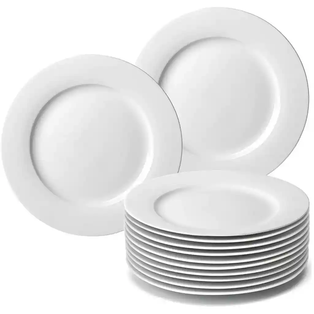 Set De 4 Platos Melamina Redondos 20 Cm