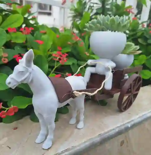🌿✨ Maceta Carreta Padre E Hijo ✨🌿