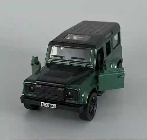 Vehículo Land Rover Defender Escala 1:32 Color Verde Militar