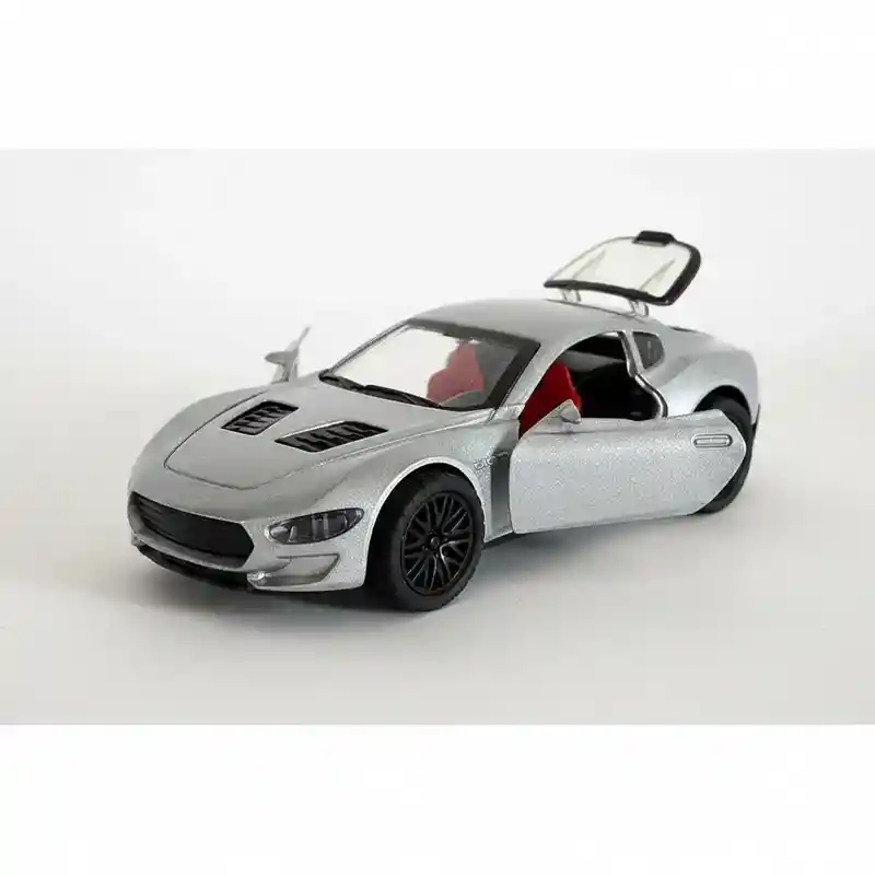 Vehículo Maserati Gran Turismo Edition Escala 1:32 Color Plateado