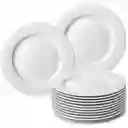 Set De 4 Platos Melamina Redondos 25 Cm