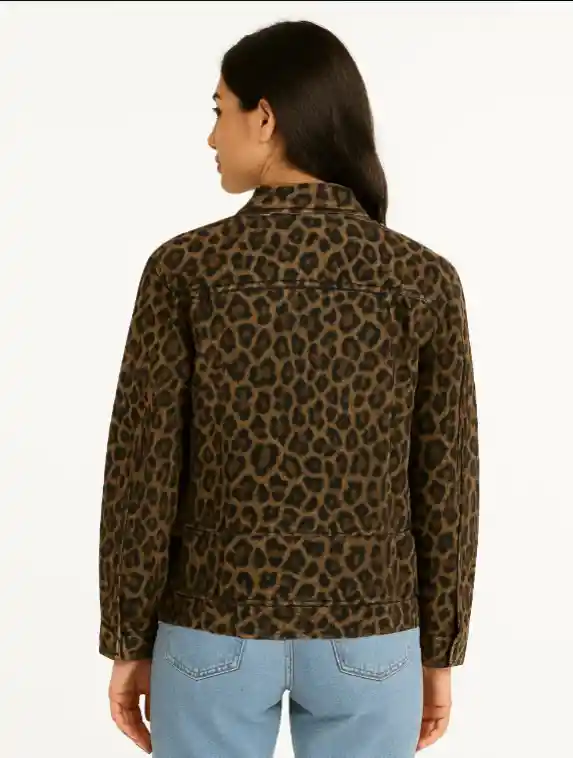 Chaqueta Para Mujer Oversized Estampado Animal Print - The Amber U