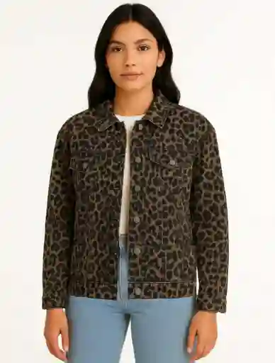 Chaqueta Para Mujer Oversized Estampado Animal Print - The Amber U
