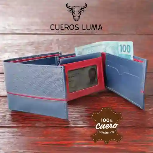 Billetera Grabada Azul