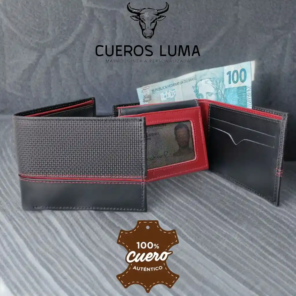 Billetera Grabada Negra