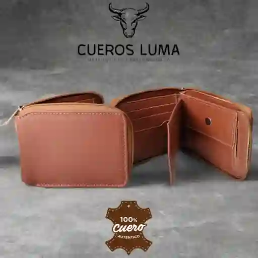 Billetera Cremallera Miel