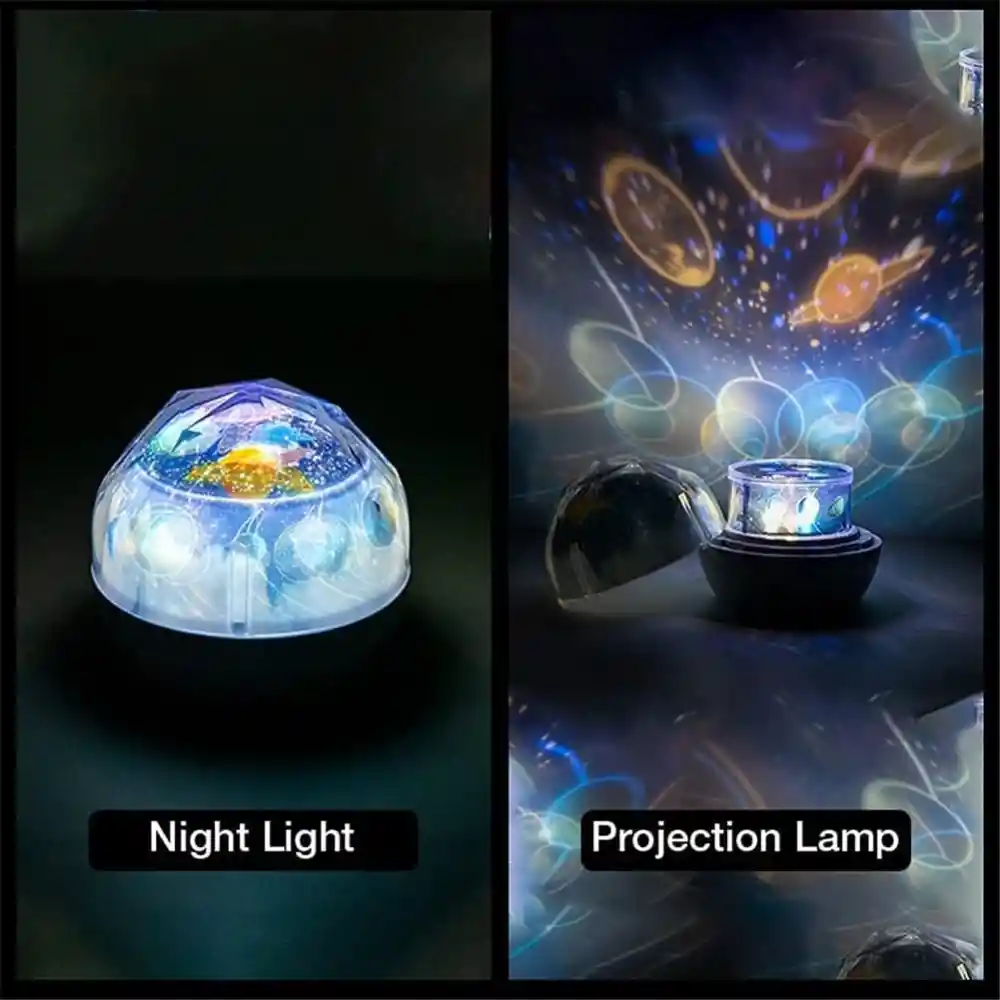 Lámpara Proyectora Diamantes Mágicos Planetas Animales