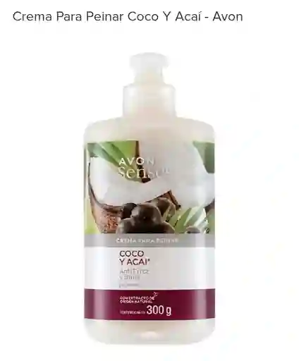 Avon - Crema Para Peinar - Coco Y Acai - Antifrizz Y Brillo