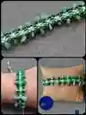 Pulsera De Micro Macramé Con Piedra De Jade
