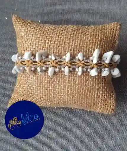 Pulsera De Micro Macramé Con Piedra De Howlite