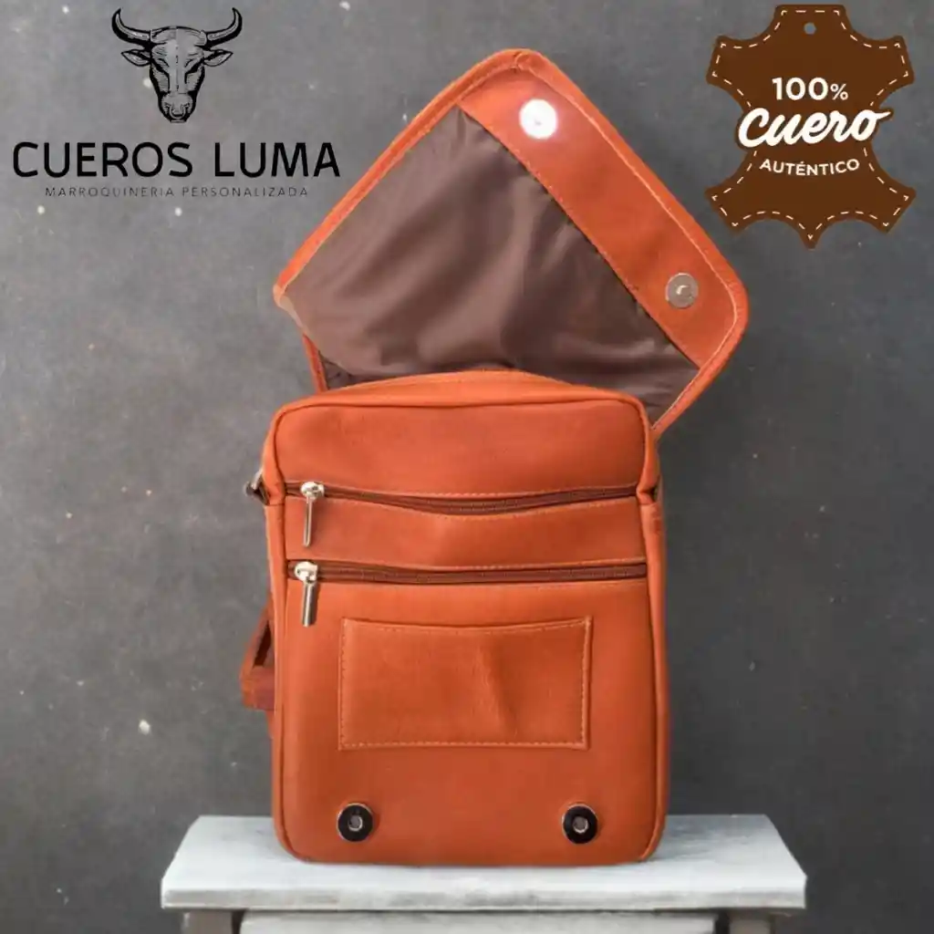 Carriel En Cuero Tula Miel