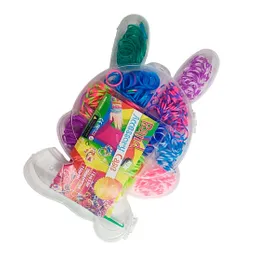 Set Kit Para Hacer Pulseras Niña Style + Estuche Conejo