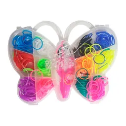 Set Kit Para Hacer Pulseras Niña Style + Estuche Mariposa