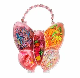 Set Kit Para Hacer Pulseras Pedreria + Bolso Mariposa