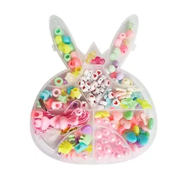 Set Kit Para Hacer Pulseras Pedreria + Estuche Conejo