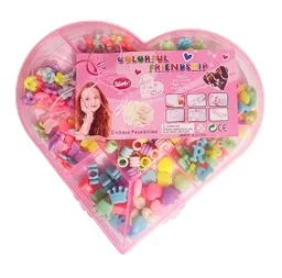 Set Kit Para Hacer Pulseras Pedreria + Estuche Corazon