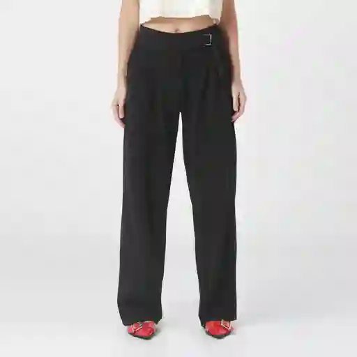 Pantalon Tiro Alto Bota Recta Color-negro-8