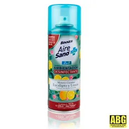 Ambientador Desinfectante 2 En 1 Aire Sano 250ml Binner