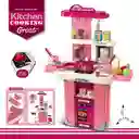 Set De Cocina Infantil Portátil Maleta Para Niña Con Luz Y Sonido