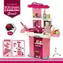 Set De Cocina Infantil Portátil Maleta Para Niña Con Luz Y Sonido