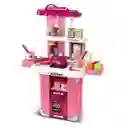 Set De Cocina Infantil Portátil Maleta Para Niña Con Luz Y Sonido