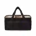 Bolso Organizador Negro De Pañales Para Bebé, Con Compartimientos Separados, Asas Para Agarre Fácil, Hecho En Felpa, Ideal Para Diversos Artículos Del Bebé
