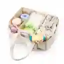 Bolso Organizador Rosa De Pañales Para Bebé, Con Compartimientos Separados, Asas Para Agarre Fácil, Hecho En Felpa, Ideal Para Diversos Artículos Del Bebé