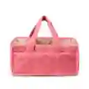 Bolso Organizador Rosa De Pañales Para Bebé, Con Compartimientos Separados, Asas Para Agarre Fácil, Hecho En Felpa, Ideal Para Diversos Artículos Del Bebé