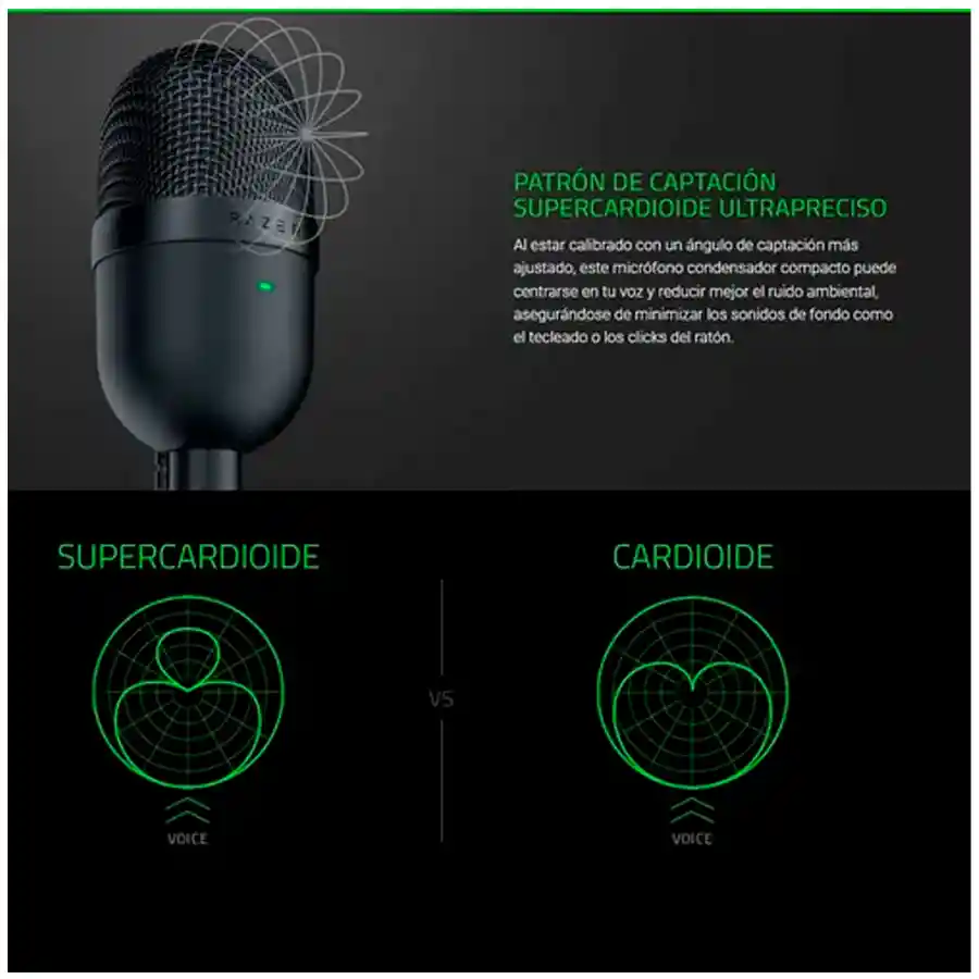 Micrófono Gamer Razer Seiren V3 Mini Black