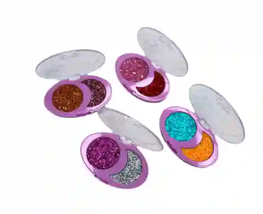 Sombras Para Ojos Por Dos Con Glitter Con Variedad De Colores, Glitter Para Rostro