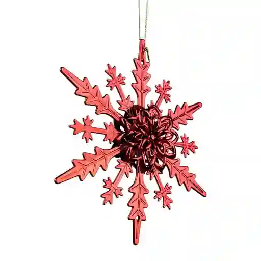 Adorno Arbol Santini Copo Nieve 13x3cm Rojo Plastico