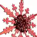 Adorno Arbol Santini Copo Nieve 13x3cm Rojo Plastico