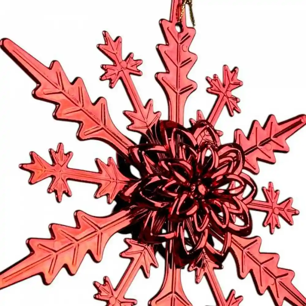 Adorno Arbol Santini Copo Nieve 13x3cm Rojo Plastico