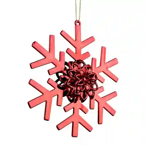 Adorno Arbol Santini Copo Nieve 12x3cm Rojo Plastico