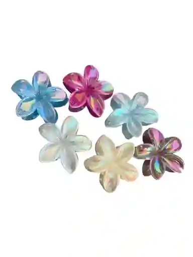 Pinza Cabello Flor Tornasol Surtida