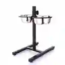Comedero Elevado Ajustable En Acero Pc87 21 Cm