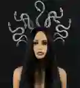 Diadema Plástica Serpiente Medusa Dorada Y Plateada Cosplay De Horror Disfraz Halloween