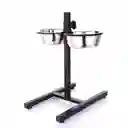 Comedero Elevado Ajustable En Acero Pc87 17 Cm